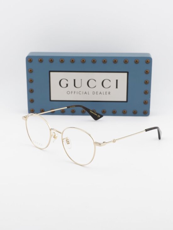 Gucci GG0607OK 001 Round Eyeglasses - Gold 50mm main image 9
